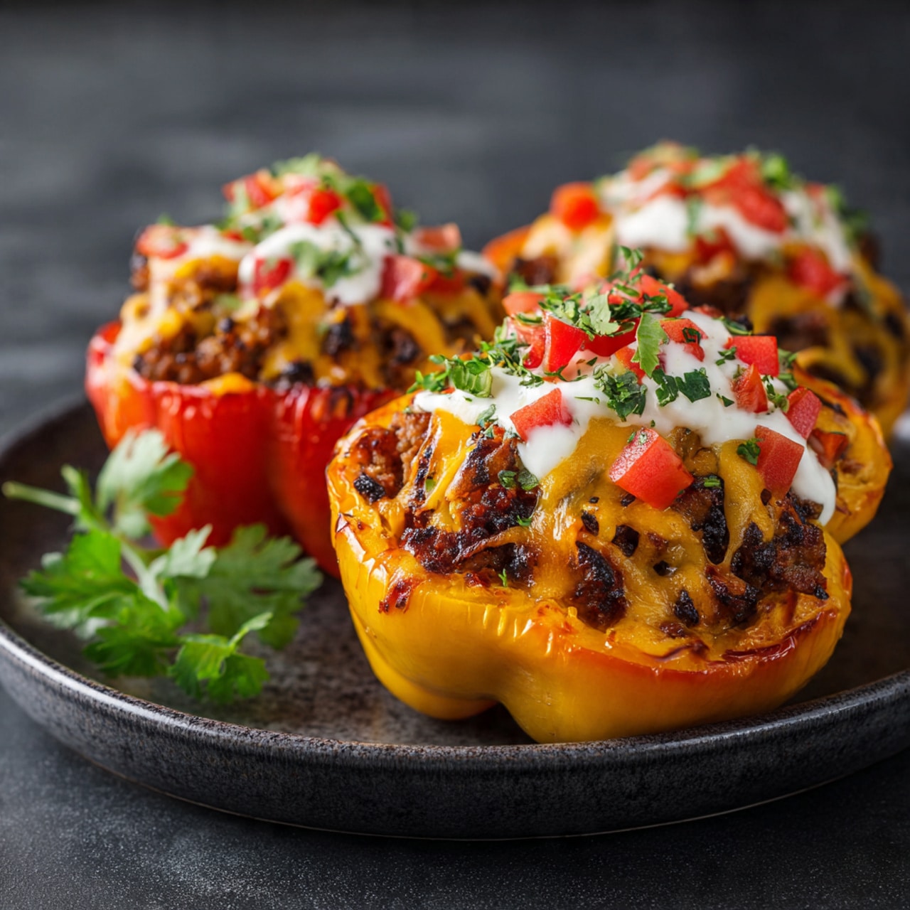 Irresistible Loaded Cheeseburger Stuffed Peppers