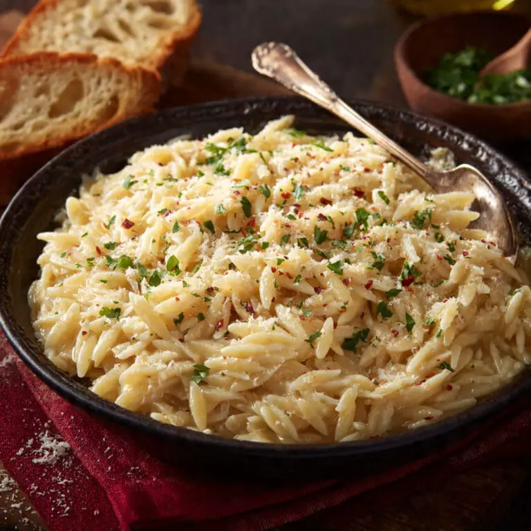 Garlic Parmesan Orzo Pasta