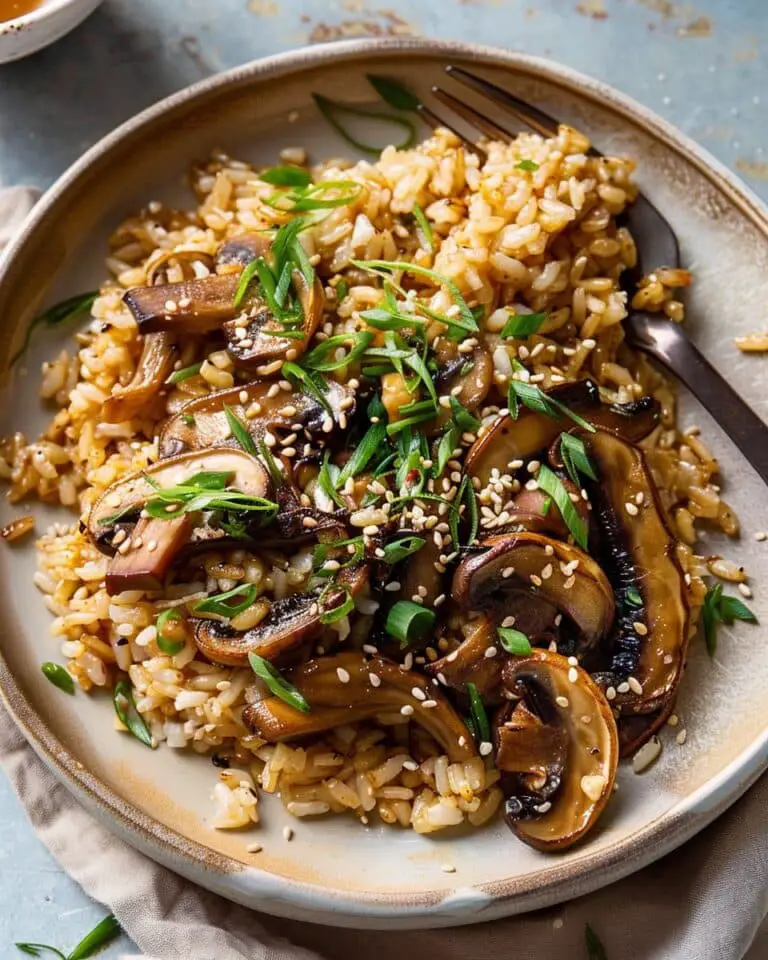 Miso Mushroom Crispy Rice