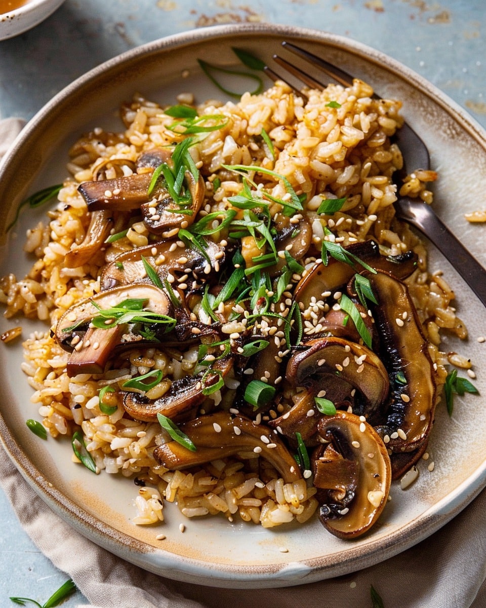 Miso Mushroom Crispy Rice