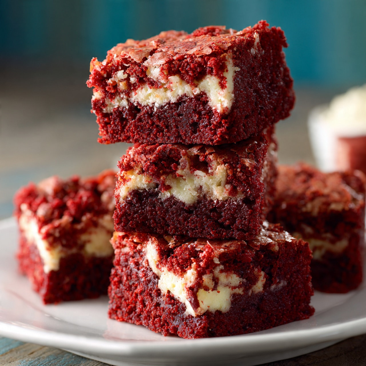 Sweet Red Velvet Brownie Bites