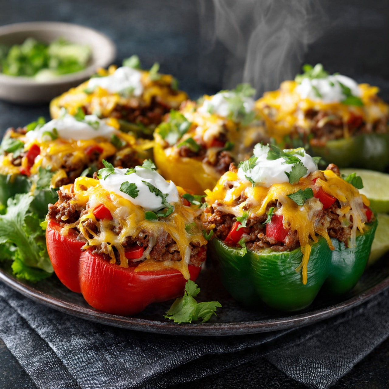 Irresistible Loaded Cheeseburger Stuffed Peppers