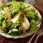 Pear Salad with Walnuts and Honey-Mustard Dressing
