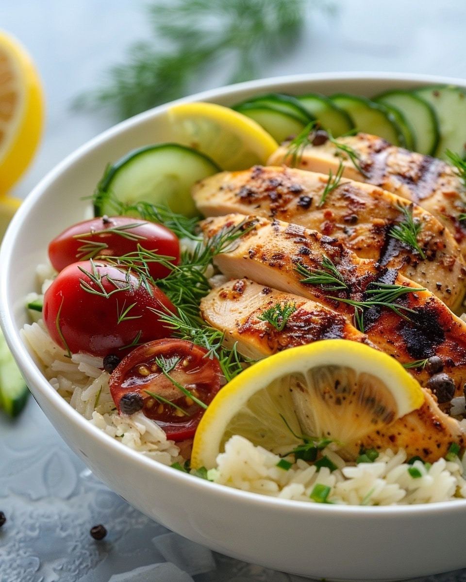 Mediterranean Lemon Dill Chicken Bowl