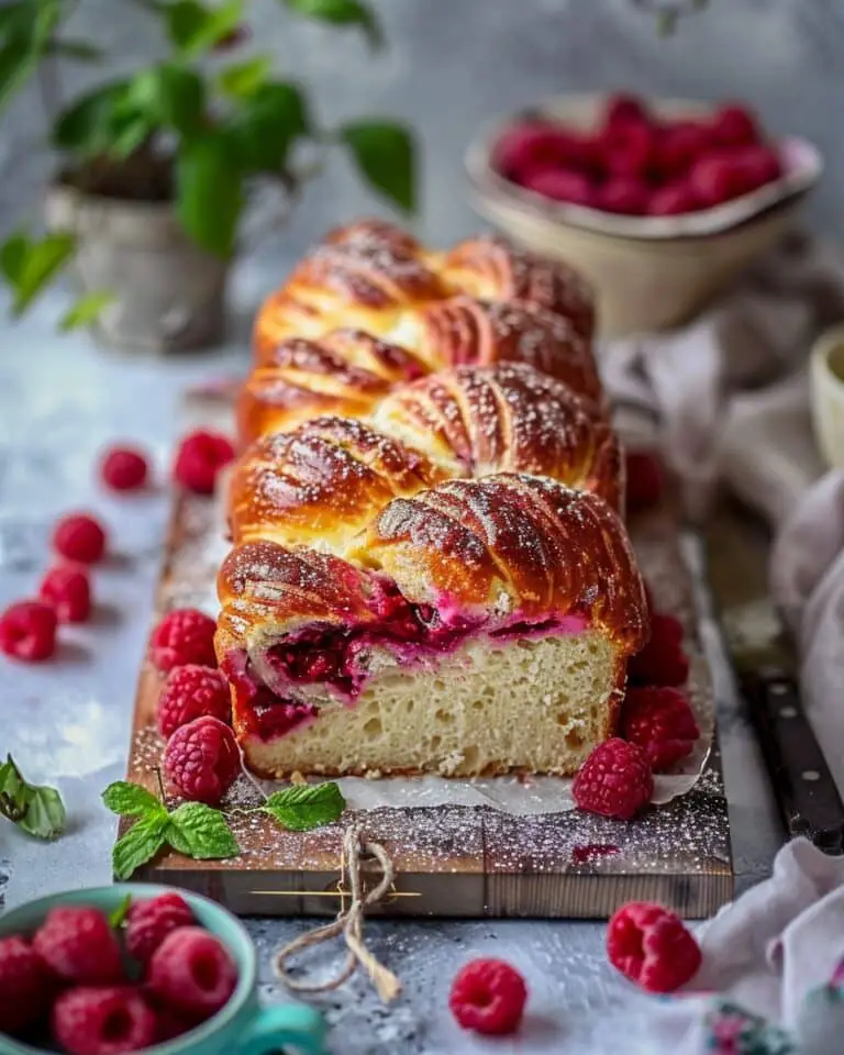 Raspberry Swirl Brioche Loaf