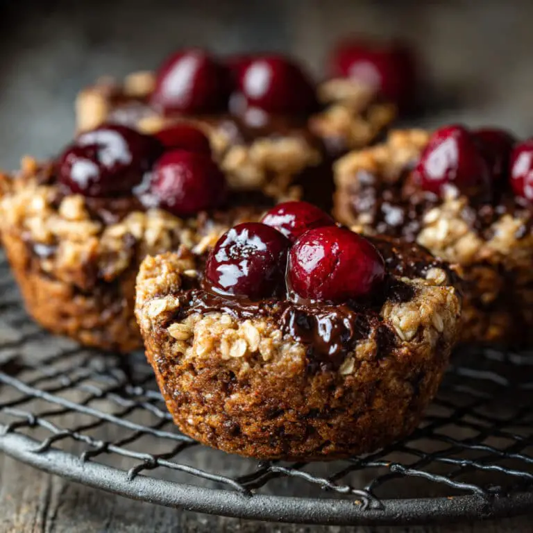 Cherry + Chocolate Baked Oatmeal Cups