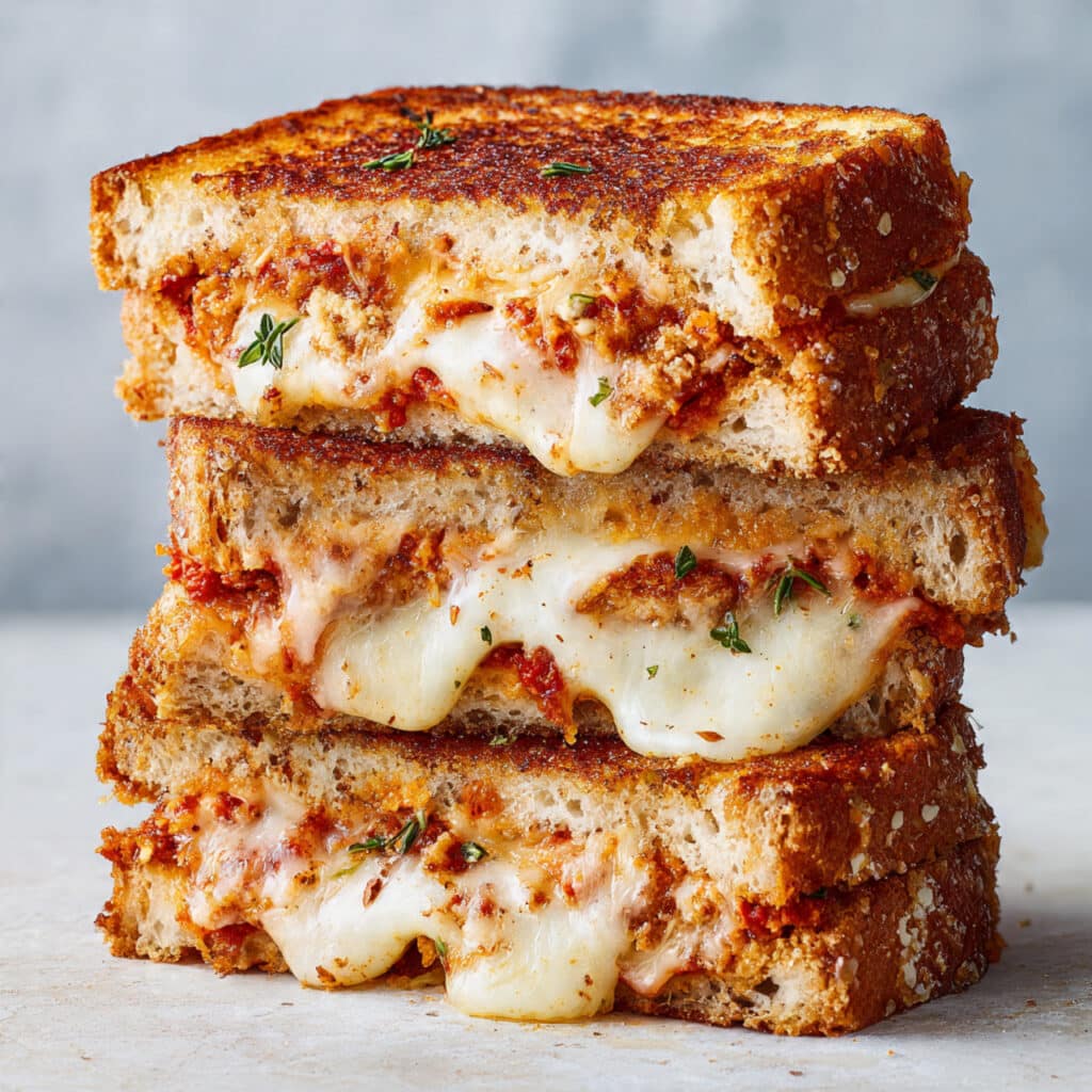 Lazy Chicken Parmesan Grilled Cheese