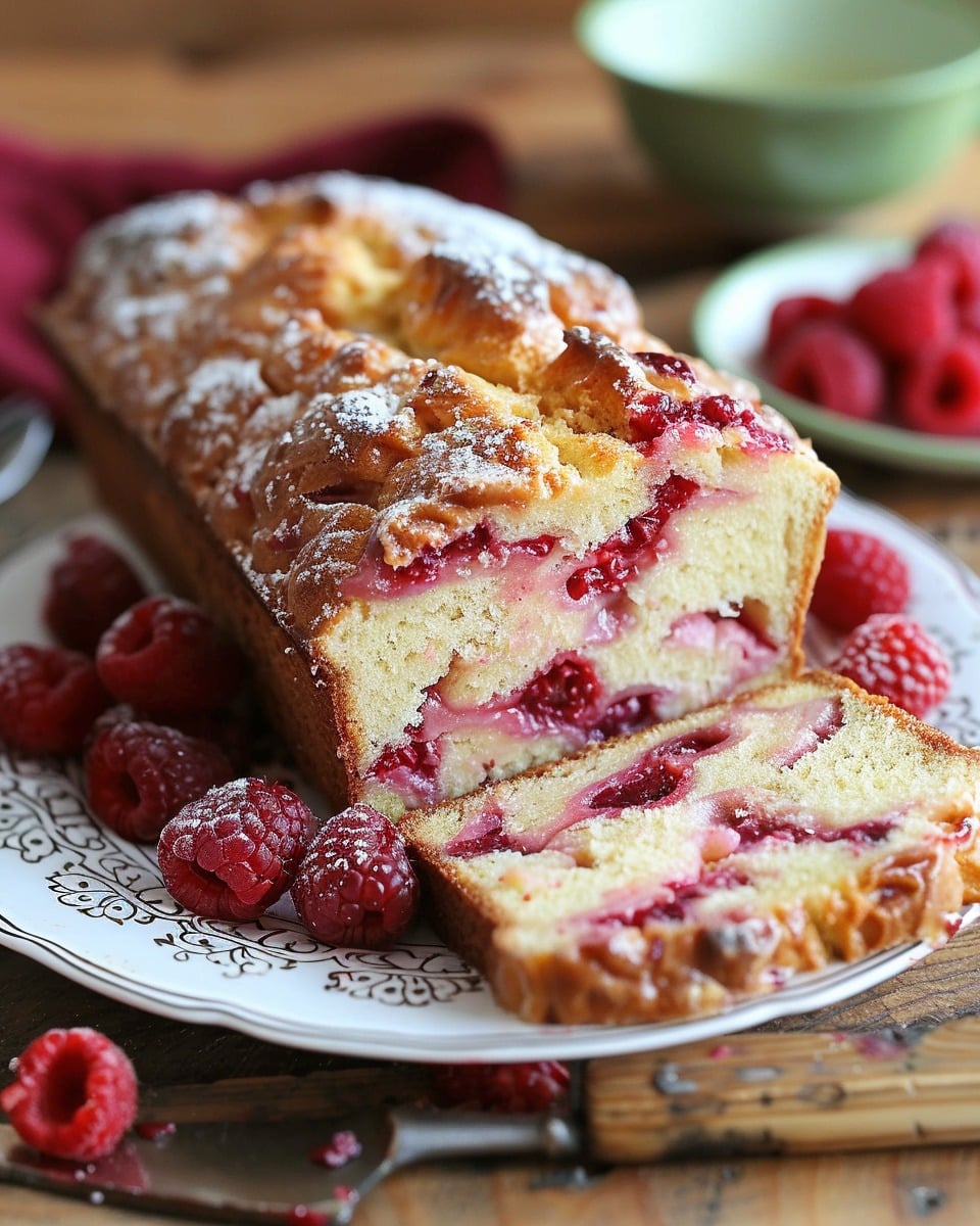 Raspberry Swirl Brioche Loaf