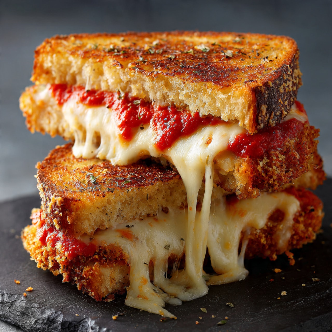 Lazy Chicken Parmesan Grilled Cheese