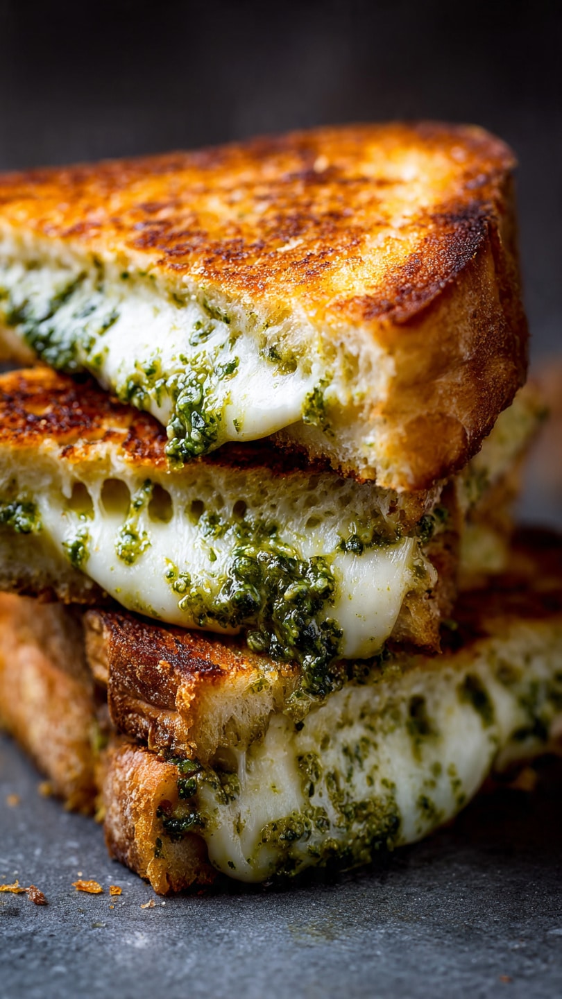 Best Pesto Grilled Cheese