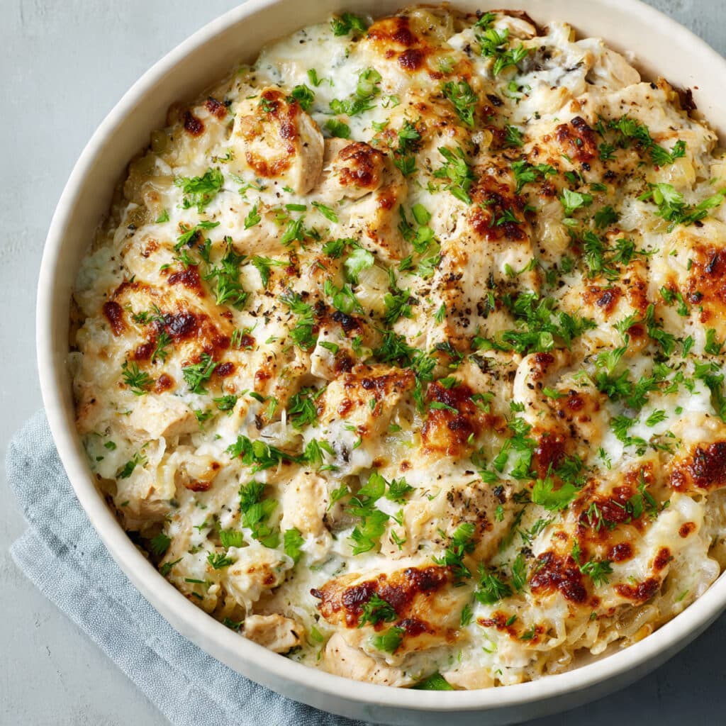 Easy Greek Chicken Tzatziki Casserole