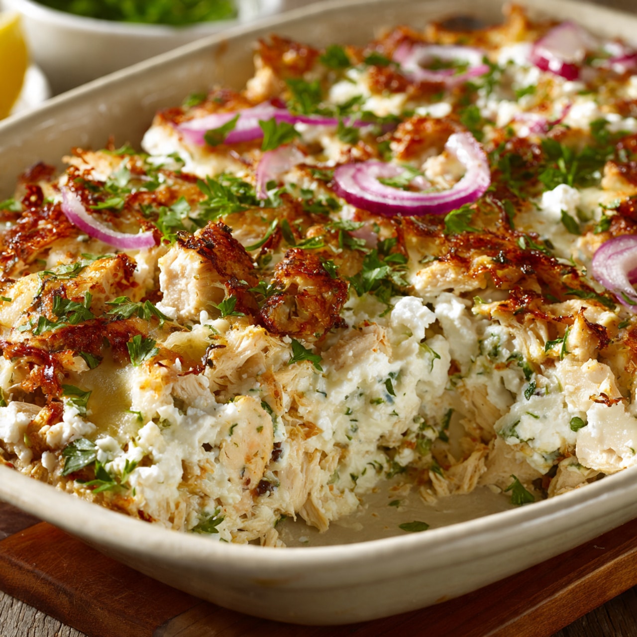 Easy Greek Chicken Tzatziki Casserole