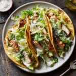 Chicken Caesar Smashed Tacos