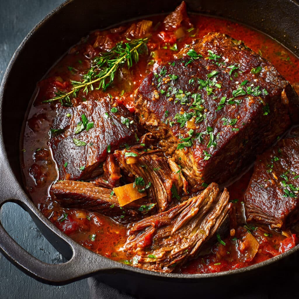 Slow-Cooked Beef in Tomato Gravy