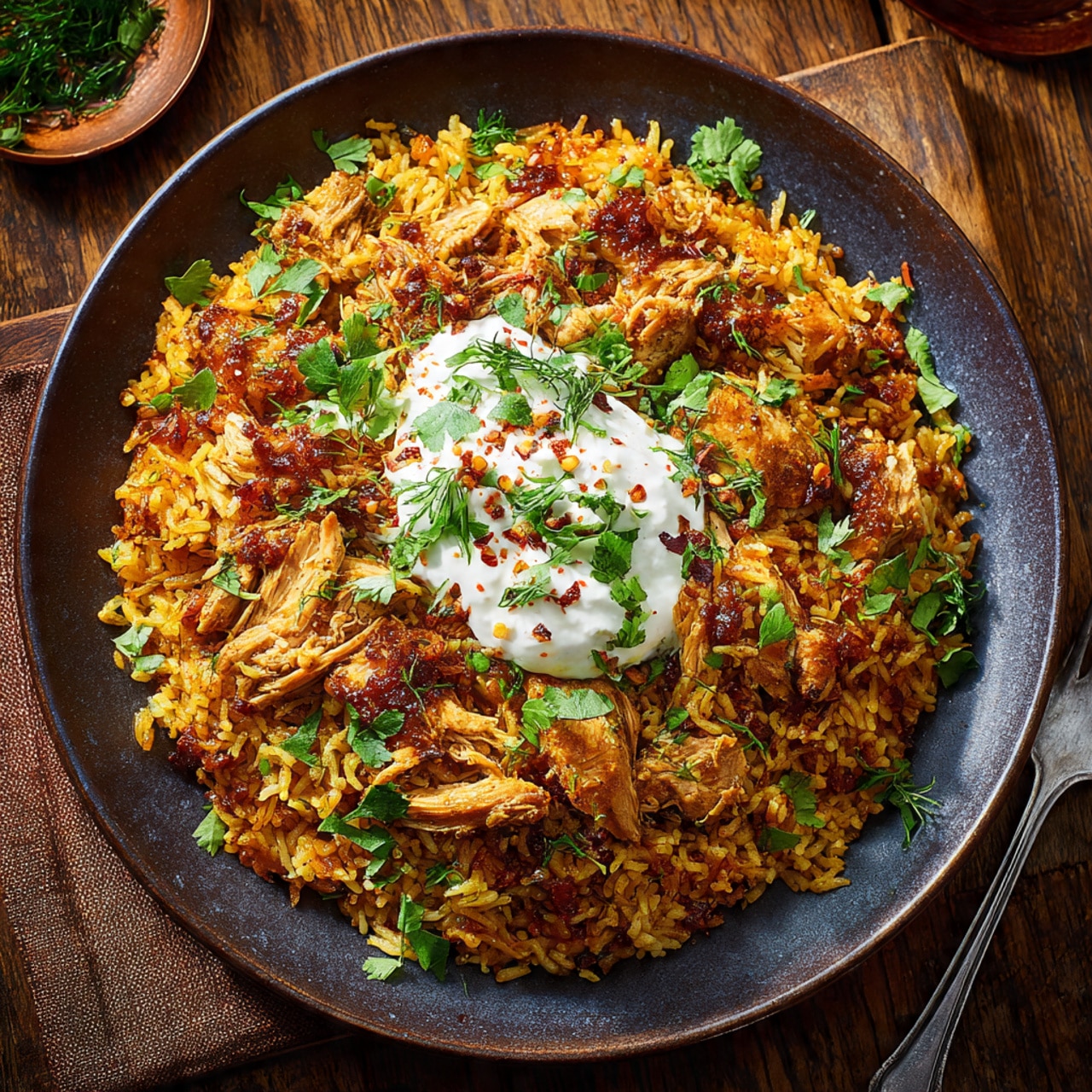 One Pot Chicken Shawarma Rice