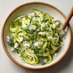 Raw Zucchini Salad with Creamy Feta Dressing