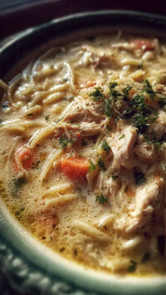 Crockpot Creamy Chicken Noodle Soup