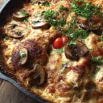 Cheesy Mushroom Chicken Skillet Bake