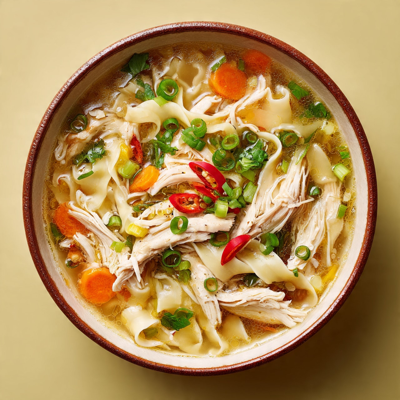 Classic Ginger Garlic Chicken Noodle Soup
