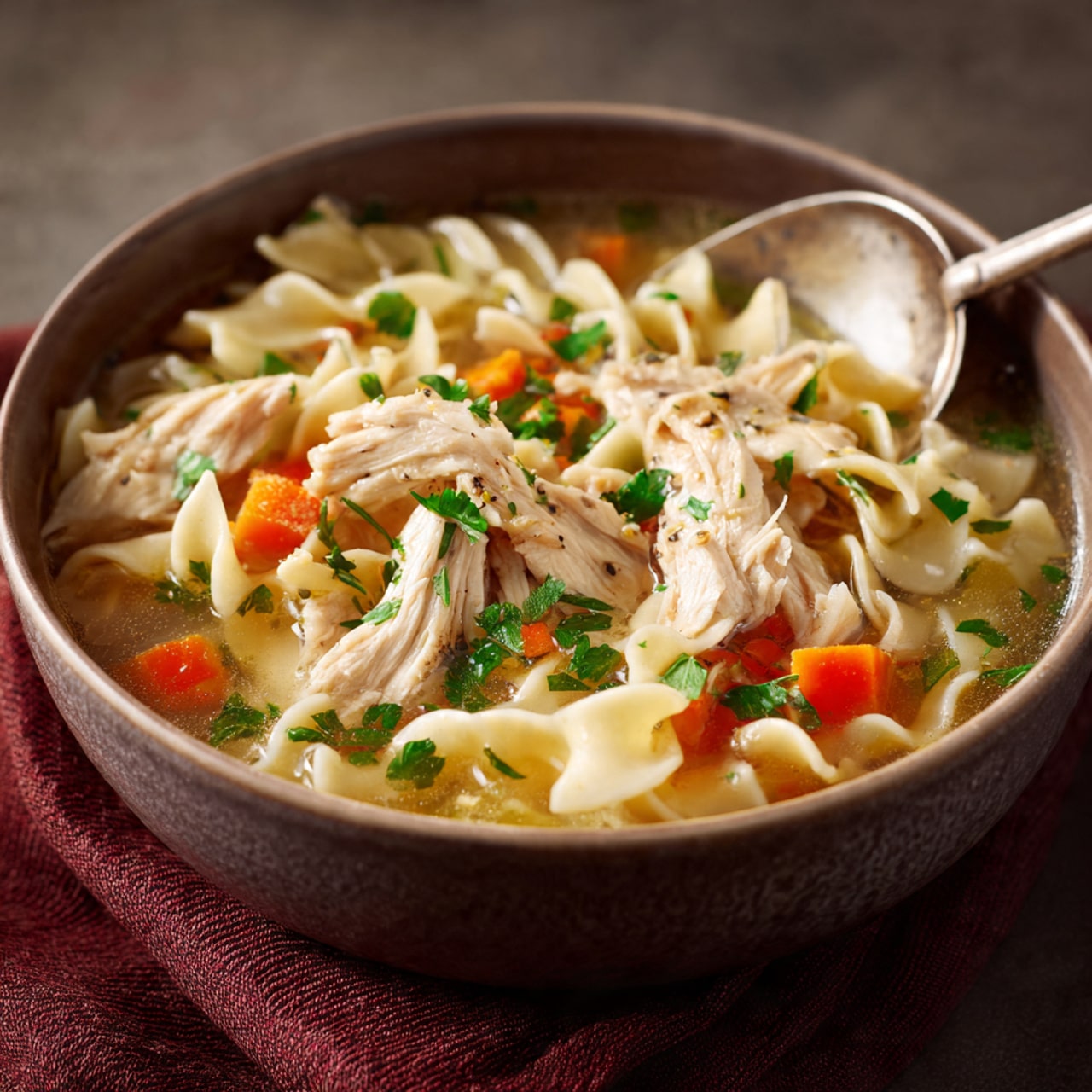 Classic Ginger Garlic Chicken Noodle Soup