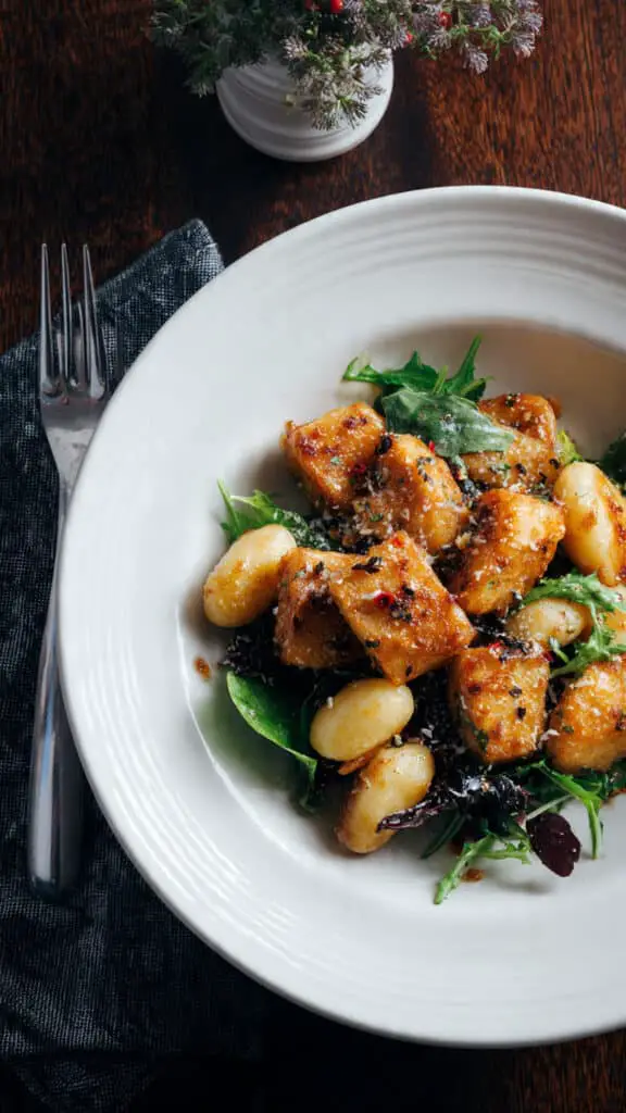Marry Me Crispy Tofu with Gnocchi