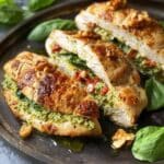 Easy Pesto Stuffed Chicken Breast