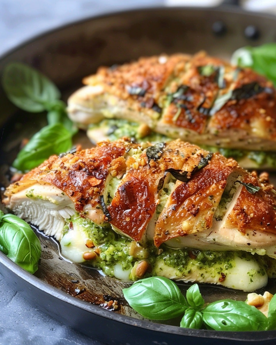 Easy Pesto Stuffed Chicken Breast