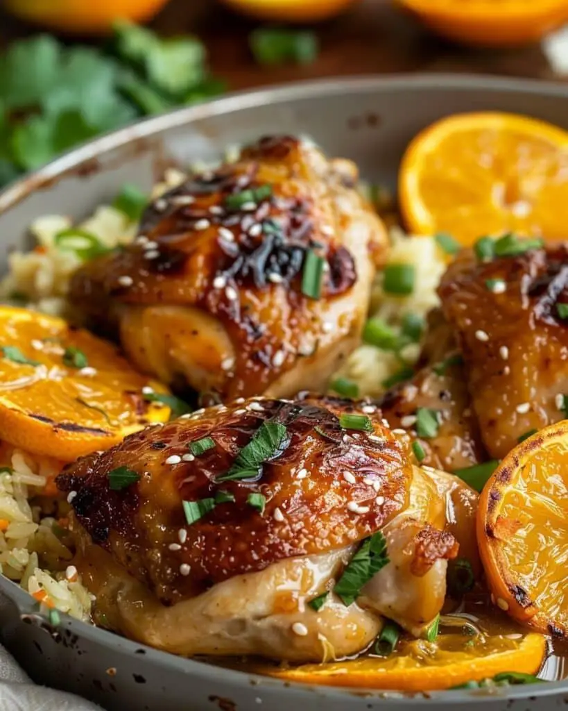 Orange Ginger Chicken Thighs