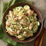 Chicken Alfredo Zucchini Salad