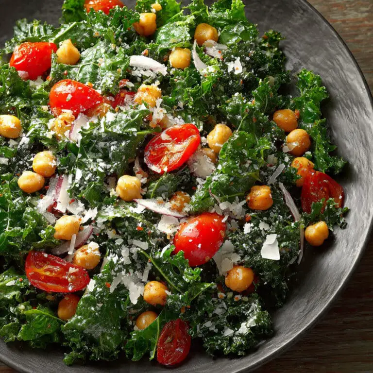 Mediterranean Kale And Roasted Chickpea Salad