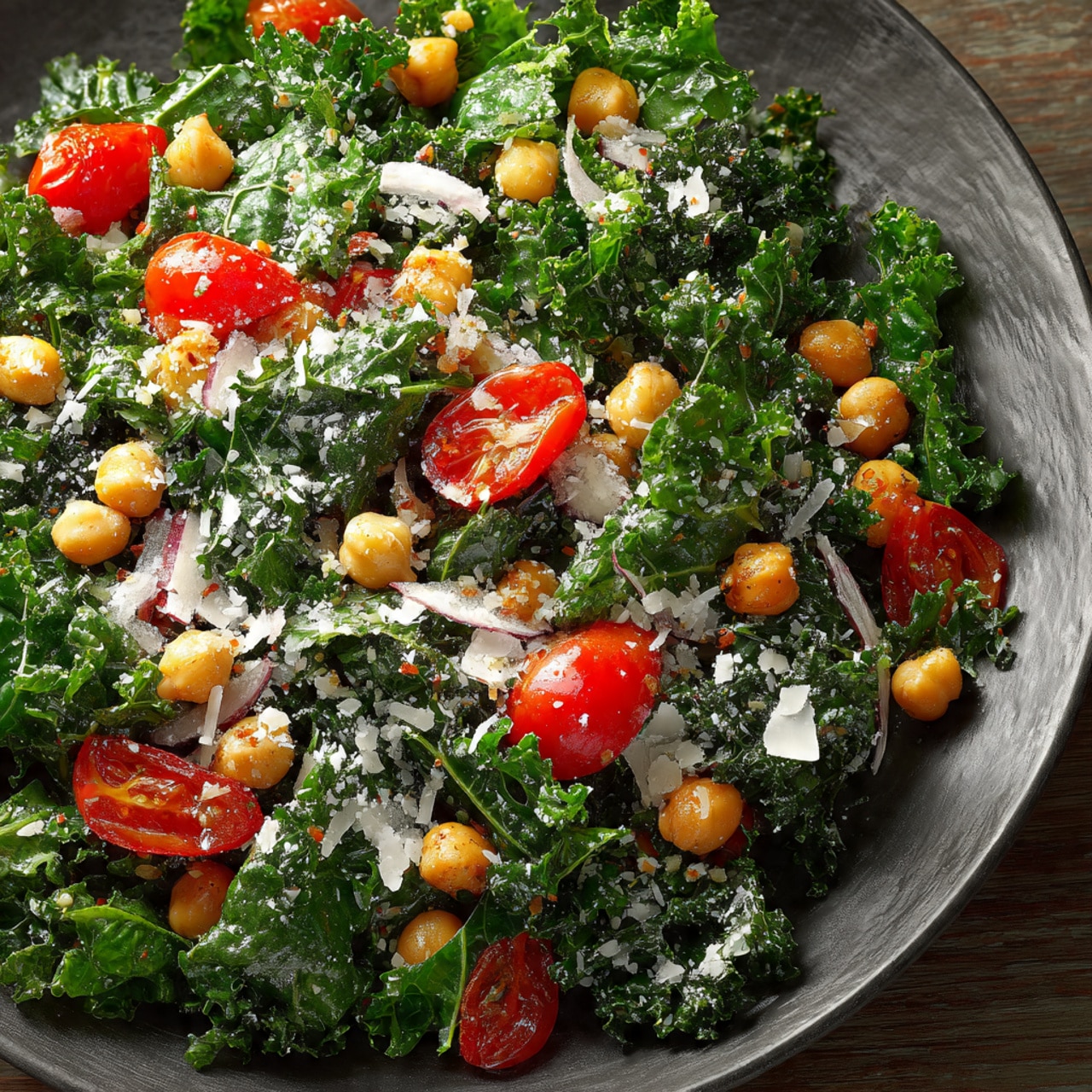 Mediterranean Kale And Roasted Chickpea Salad