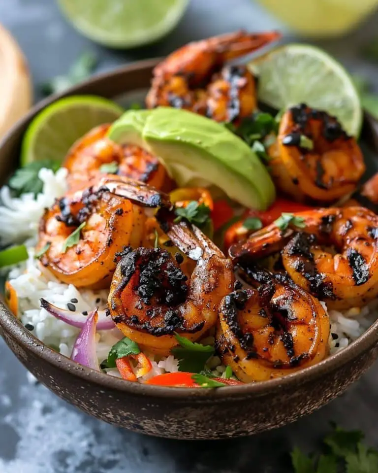 Spicy Grilled Chili Lime Shrimp Bowls