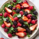 Superfood Berry Salad with Creamy Lemon Herb Dressing