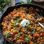 Skillet Mexican Beef and Rice
