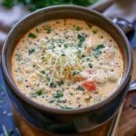 Crock Pot Creamy Chicken Parmesan Soup