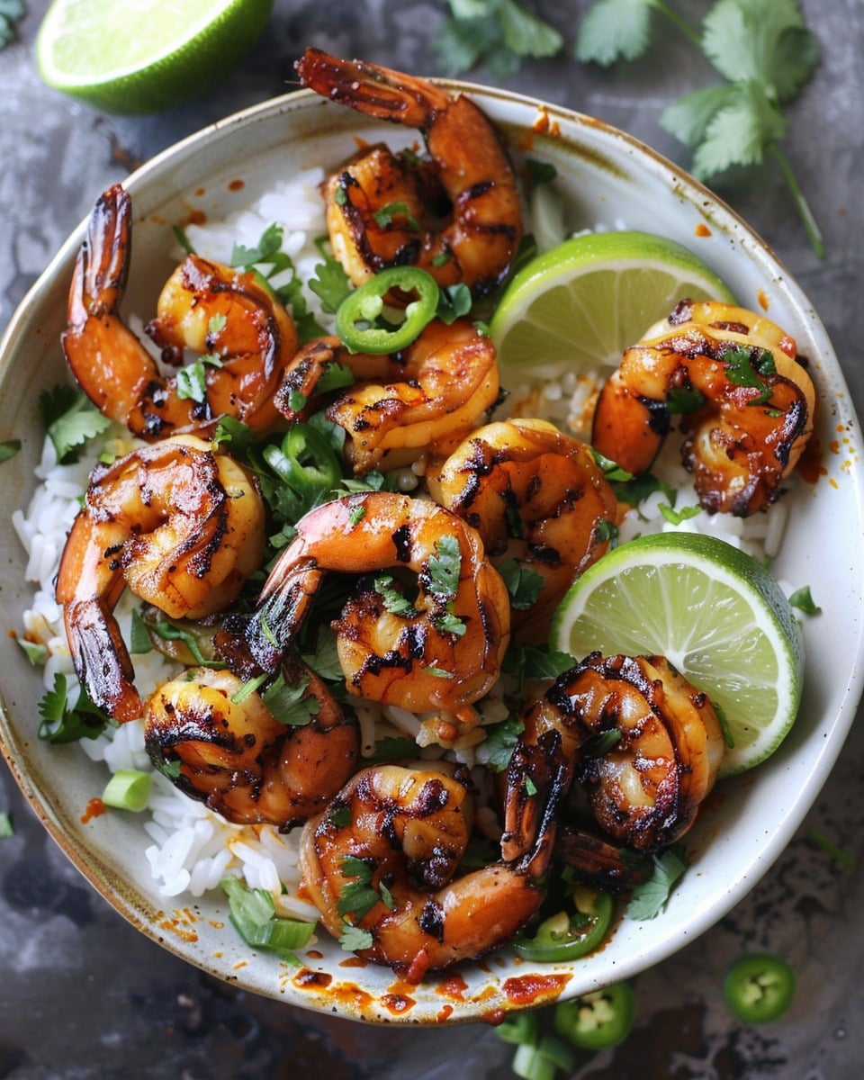 Spicy Grilled Chili Lime Shrimp Bowls