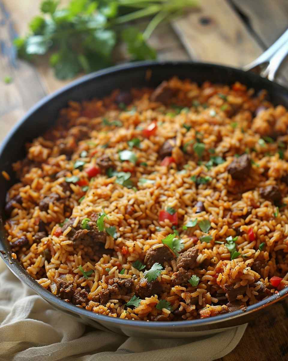 Skillet Mexican Beef and Rice