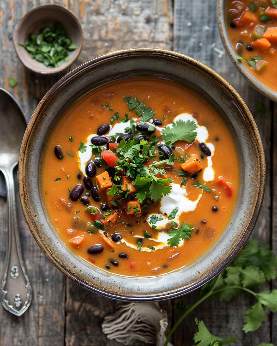 Sweet Potato & Black Bean Soup