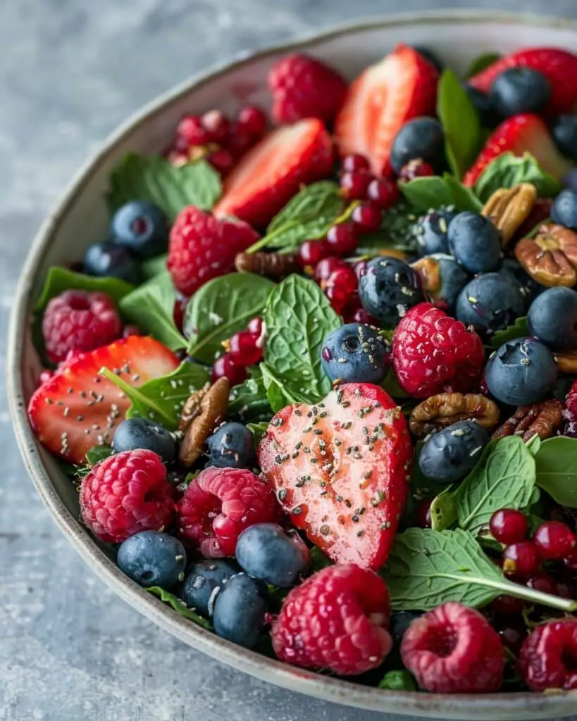 Superfood Berry Lemon Herb Salad