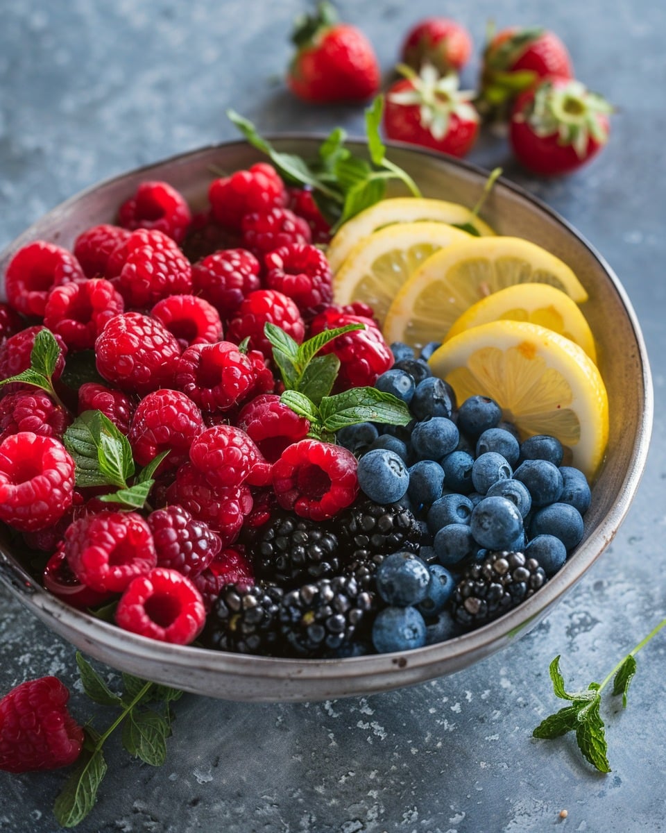 Superfood Berry Lemon Herb Salad
