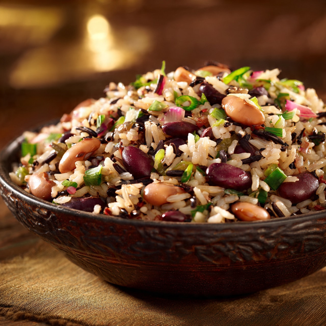 Three Bean Wild Rice Salad