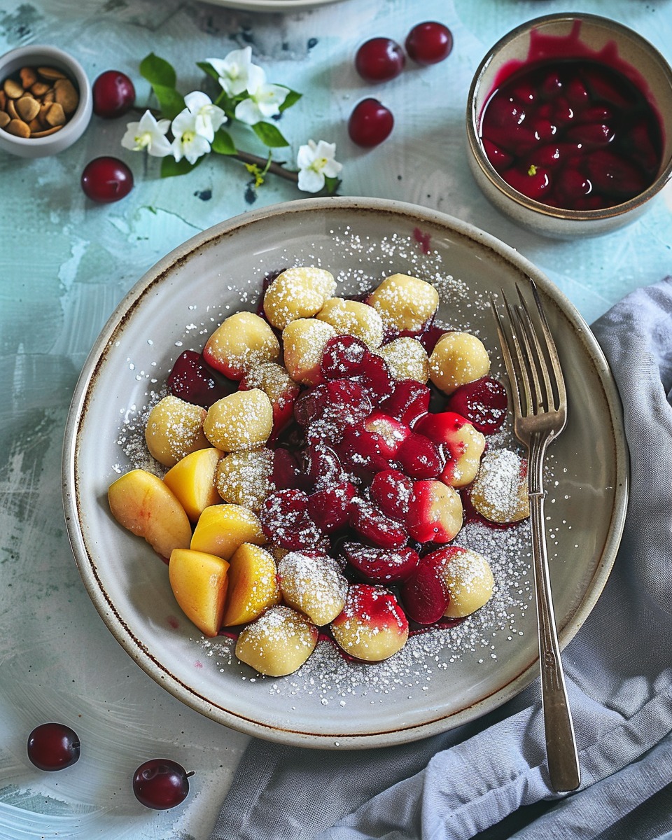 weet Gnocchi with Damson Plum & Apple Compote