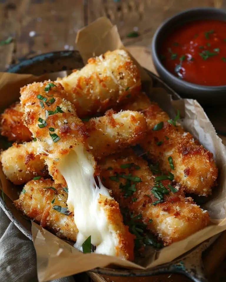 Crispy Nashville Hot Mozzarella Sticks