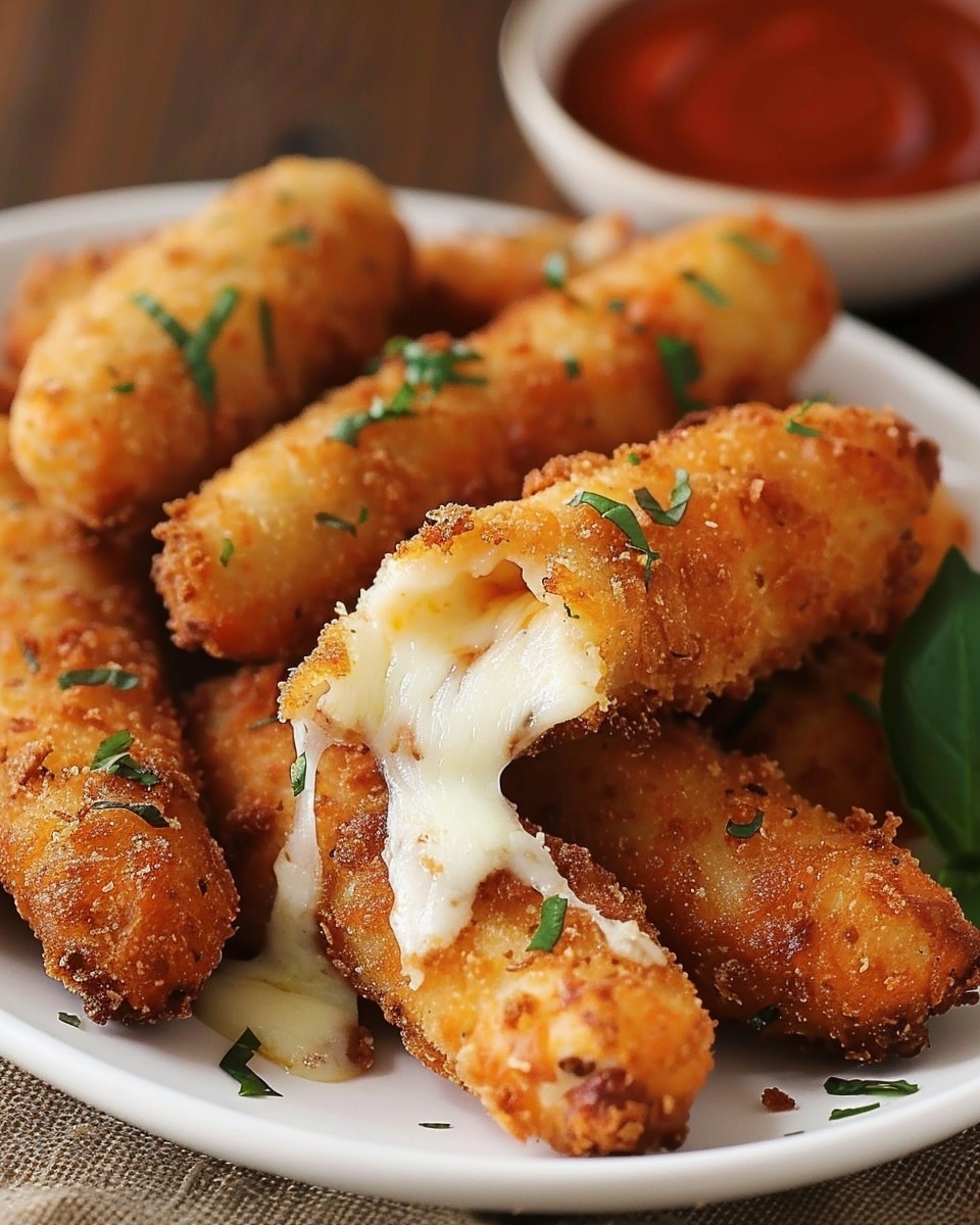 Crispy Nashville Hot Mozzarella Sticks