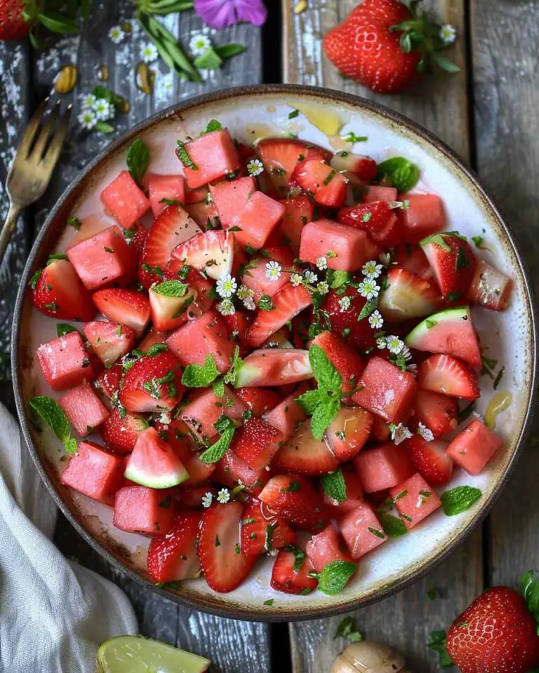 Strawberry Watermelon Salad With Refreshing Honey