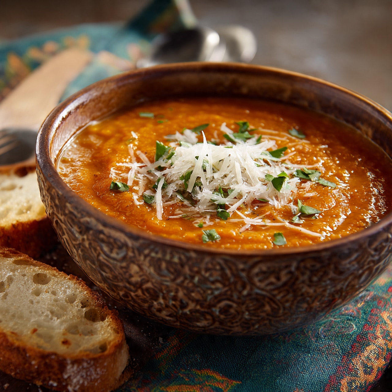 Savory Italian Sweet Potato Soup