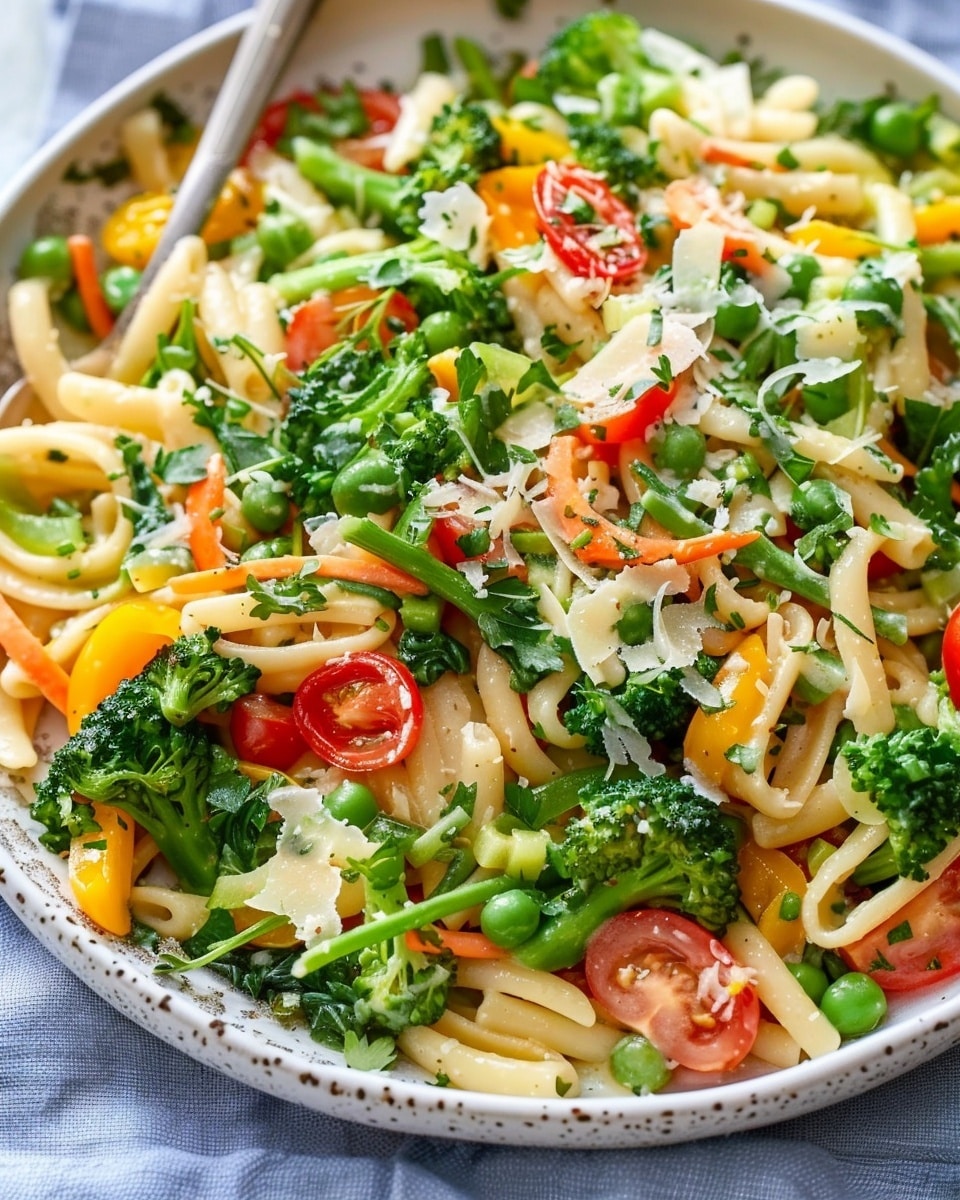 Vegetarian Pasta Primavera For Dinner