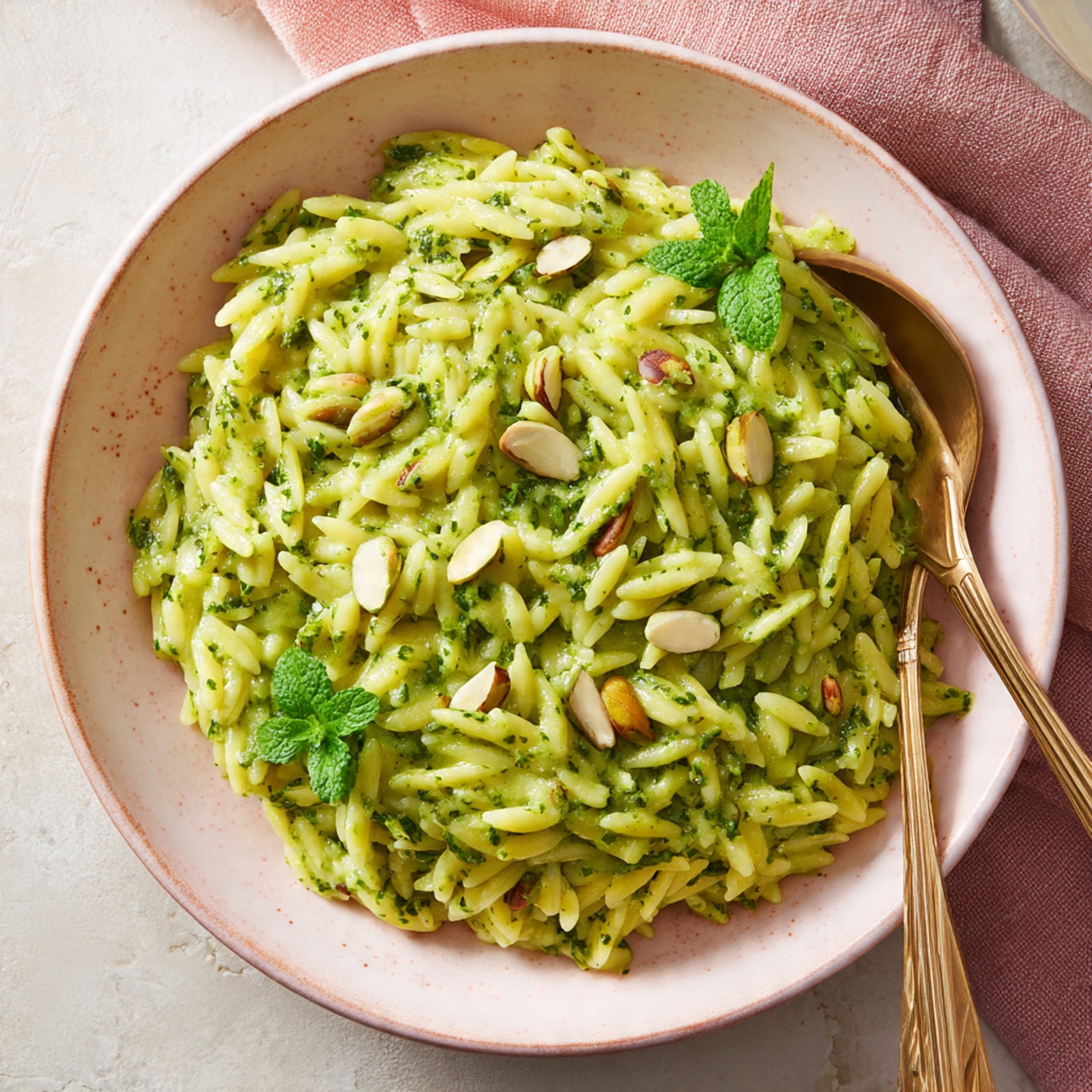 Creamy Pesto Orzo