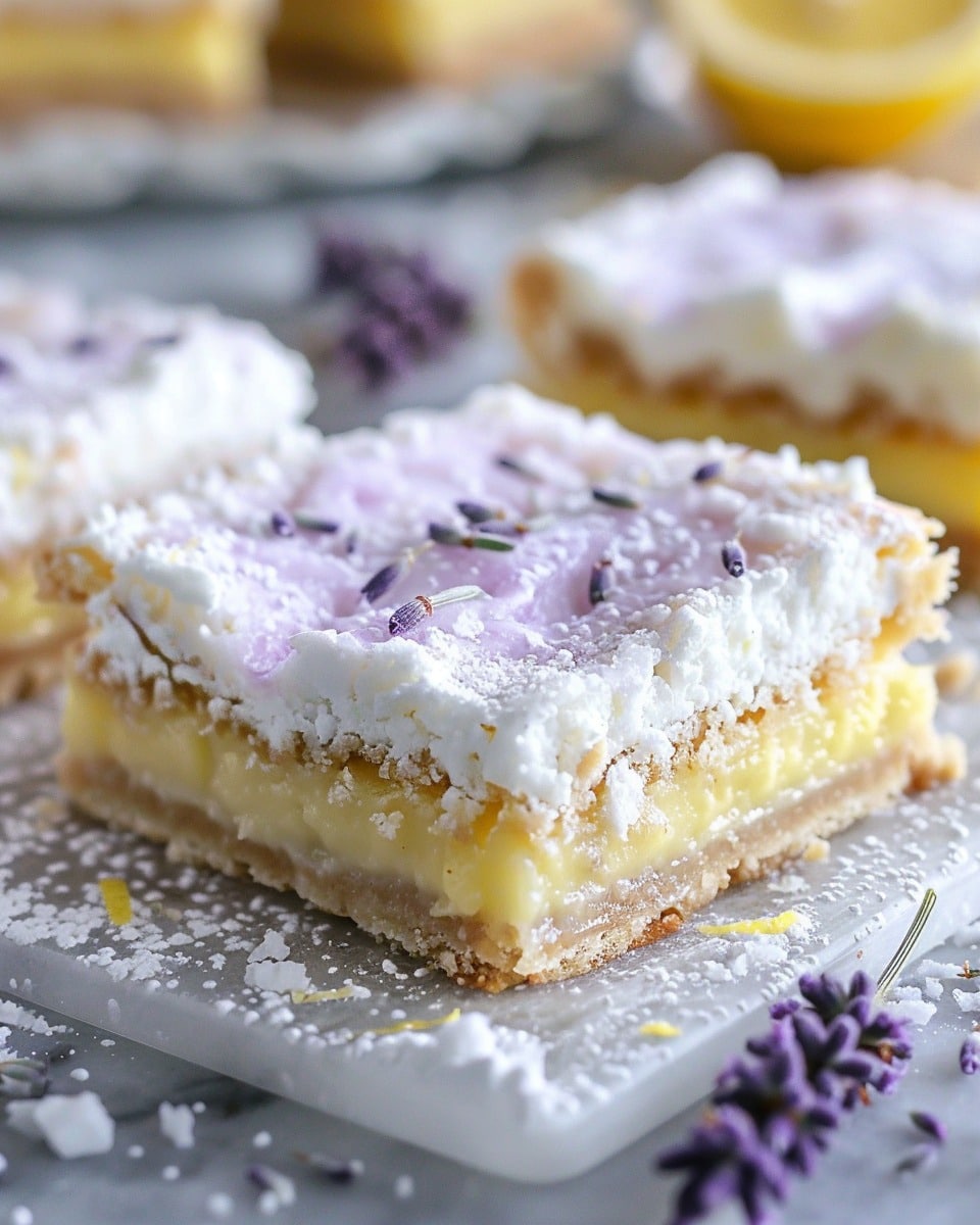Soft Lavender Lemon Dessert Bars for Spring