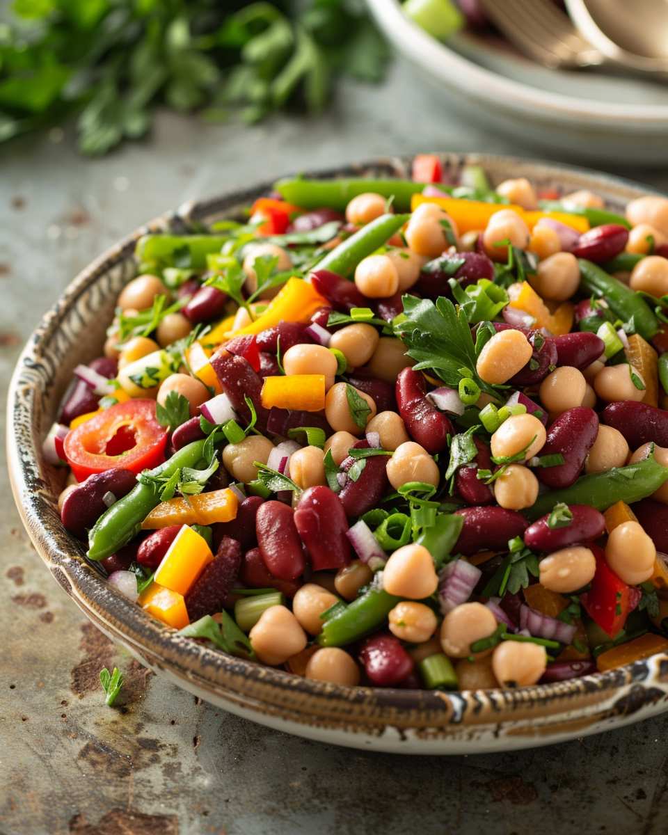 Healthy & High Protein Three Bean Salad